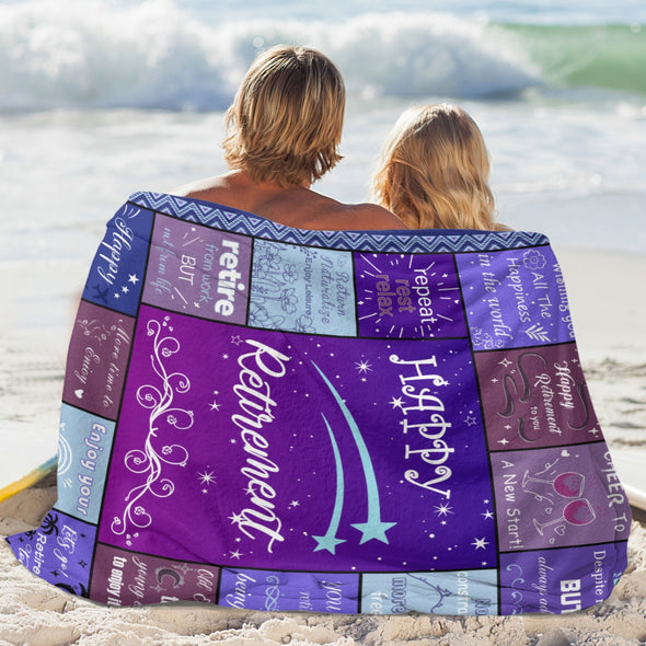 Retirement Blanket Gifts for Women/Men, Funny Farewell Throw Blanket for Going Away Gift, Coworker Leaving Gift