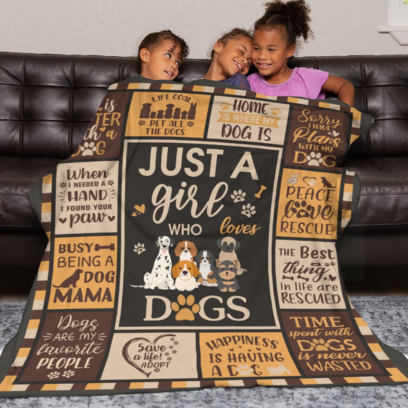 Dog Mom Blanket, Dog Lovers Gifts for Women, Puppy Throw Blanket for Bed Couch Christmas Gift