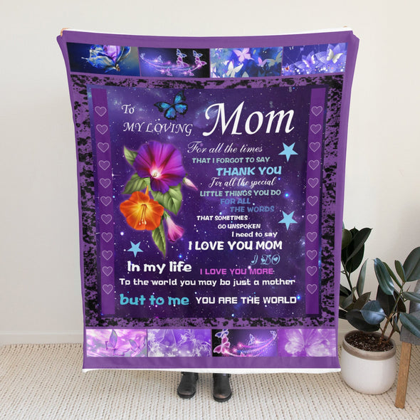 Mom Blanket Gifts for Mother's Day Christmas Birthday Throw from Daughter Son