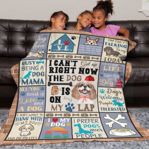 Dog Mom Blanket, Dog Lovers Gifts for Women, Puppy Throw Blanket for Bed Couch Christmas Gift