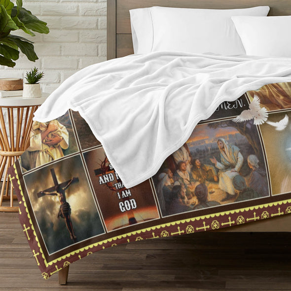 Christian Gifts for Women Blankets, I Am a Child of God Blankets, Inspirational Religious Birthday Gifts, Catholic Spiritual Gifts for Women