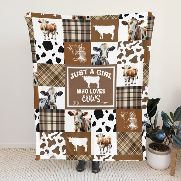 Cow Print Blanket, Cute Cow Throw Blanket Soft Sofa Couch Bed Travel Bedding Room Decor for Kids Teens Adults Christmas Gifts