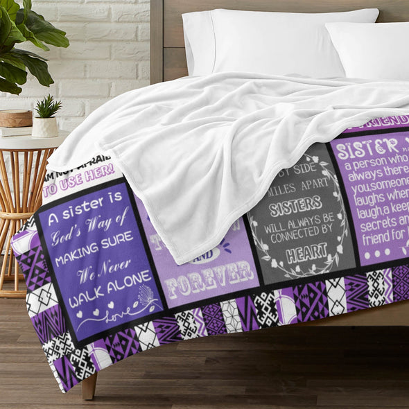 Sister Blanket Gifts, Throw Blankets Gift for Mothers Day, Christmas, Happy Birthday Gifts, Sisters Graduation Gifts Ideas for Women