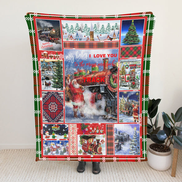 Christmas Blanket, Xmas Gift, Holiday Theme Red Throw for Couch and Bed Home Decor for Mom Women Girls Wife