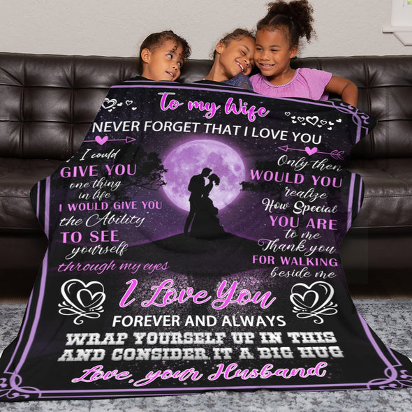 Wife Blanket, Throw Blanket Gifts for Birthday/Wedding/Anniversary/Christmas/Valentines