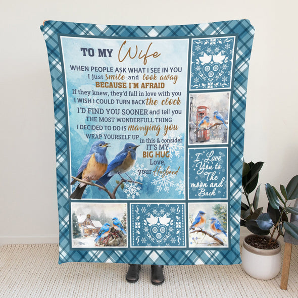 Wife Blanket, Throw Blanket Gifts for Birthday/Wedding/Anniversary/Christmas/Valentines