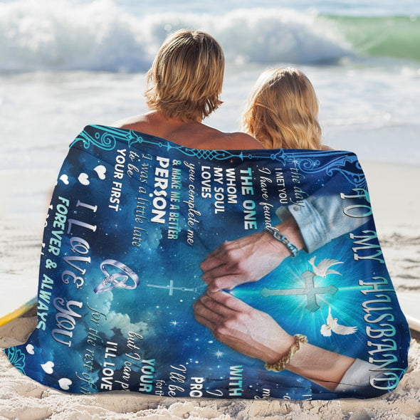 Husband Gifts Blanket, Anniversary Couple Gifts for Him, Throw Blanket for Boyfriend Christmas, Valentine, Birthday, Wedding Gifts