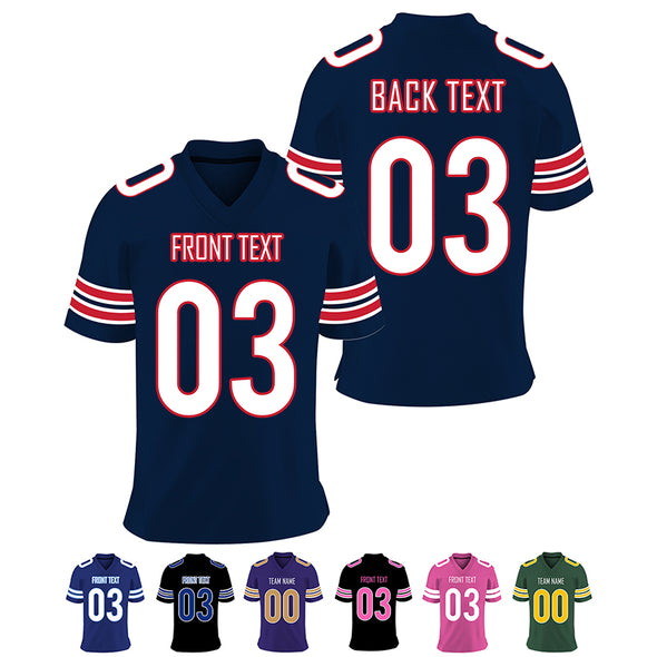 Custom Football Jerseys with Team Name Number, Design Football Uniforms for Men Women/Kids/Youth