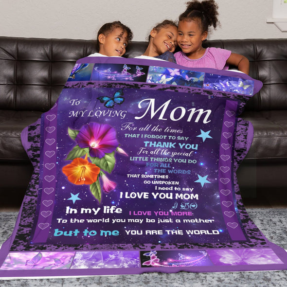 Mom Blanket Gifts for Mother's Day Christmas Birthday Throw from Daughter Son