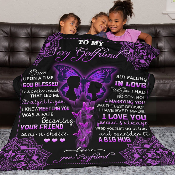 Gifts for Girlfriend Blanket, Girlfriend Birthday Gifts, Christmas Valentines Anniversary Throw Blanket for Her Women