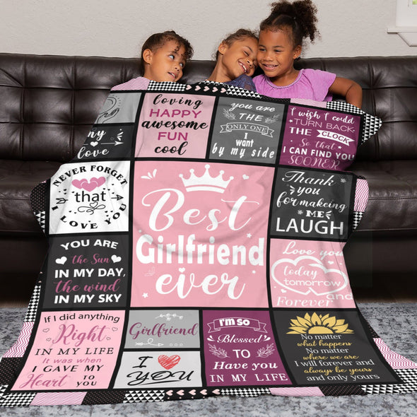 Gifts for Girlfriend Blanket, Girlfriend Birthday Gifts, Christmas Valentines Anniversary Throw Blanket for Her Women