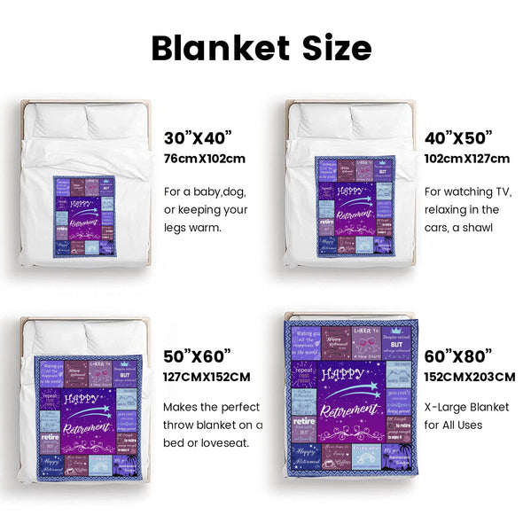 Retirement Blanket Gifts for Women/Men, Funny Farewell Throw Blanket for Going Away Gift, Coworker Leaving Gift