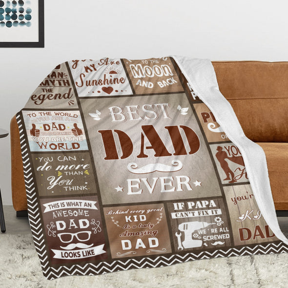 Gift for Dad from Daughter Son, Dad Blanket for Father's Day, Bed Couch Throw Blankets for Anniversary Birthday Christmas