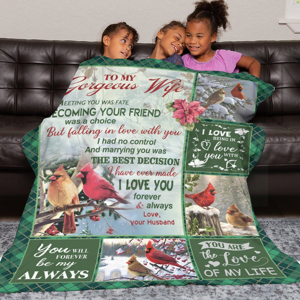 Wife Blanket, Throw Blanket Gifts for Birthday/Wedding/Anniversary/Christmas/Valentines