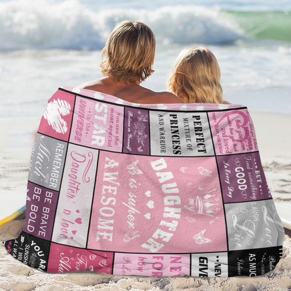 Daughter Blanket, Daughter Birthday Gift, Throw Blanket from Mom Dad, Graduation Christmas Wedding Mothers Day Gifts