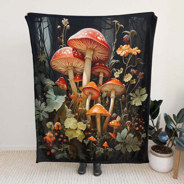 Mushroom Blanket Gifts for Kids Women Throw Blanket for Bed Couch Christmas Home Decorative All Season