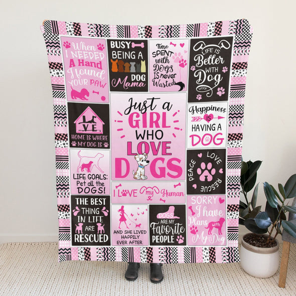 Dog Mom Blanket, Dog Lovers Gifts for Women, Puppy Throw Blanket for Bed Couch Christmas Gift