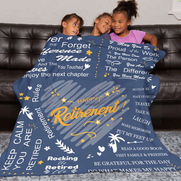 Retirement Blanket Gifts for Women/Men, Funny Farewell Throw Blanket for Going Away Gift, Coworker Leaving Gift