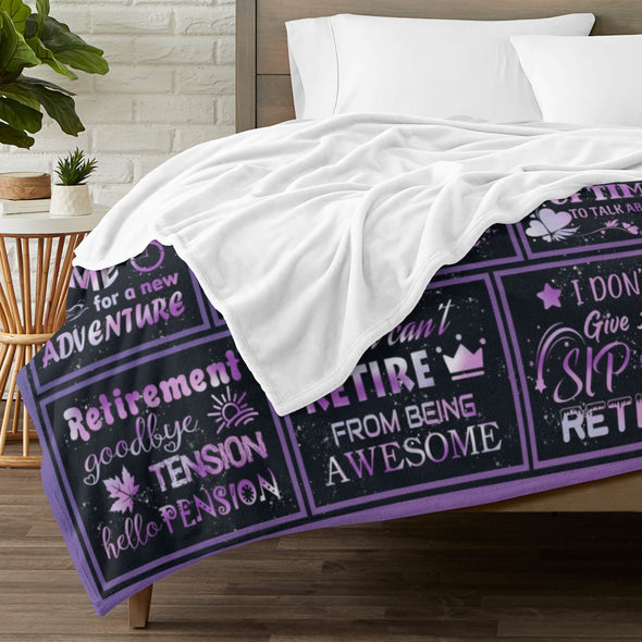 Retirement Blanket Gifts for Women/Men, Funny Farewell Throw Blanket for Going Away Gift, Coworker Leaving Gift