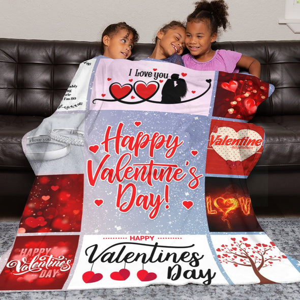 Valentine's Day Blanket Wedding Throw Couple Gifts for Men Women Boyfriend Girlfriend Husband Wife