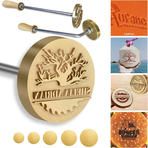 Custom Wood Branding Iron Personalized Metal Burning Stamp for Leather Food Party Wedding Bread Making