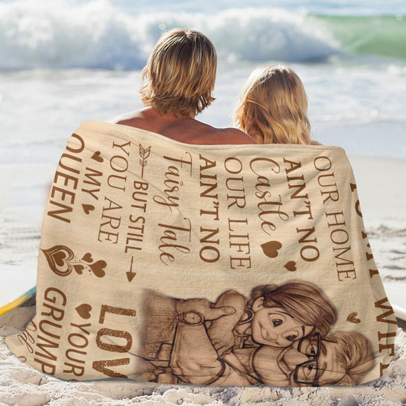 Wife Blanket, Throw Blanket Gifts for Birthday/Wedding/Anniversary/Christmas/Valentines