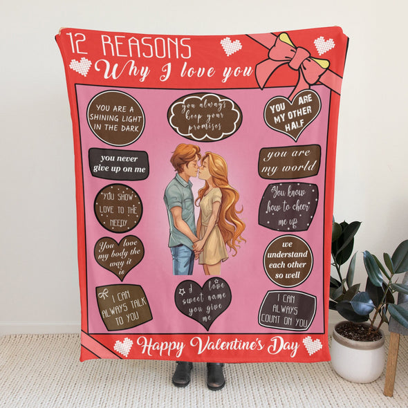 Valentine's Day Blanket Wedding Throw Couple Gifts for Men Women Boyfriend Girlfriend Husband Wife