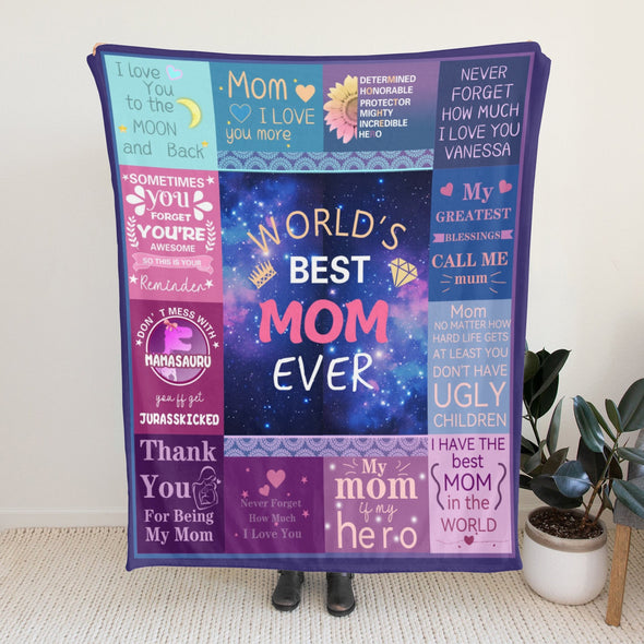 Mom Blanket Gifts for Mother's Day Christmas Birthday Throw from Daughter Son