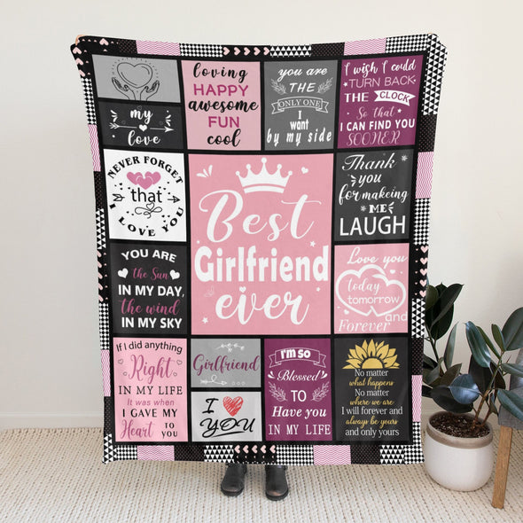 Gifts for Girlfriend Blanket, Girlfriend Birthday Gifts, Christmas Valentines Anniversary Throw Blanket for Her Women