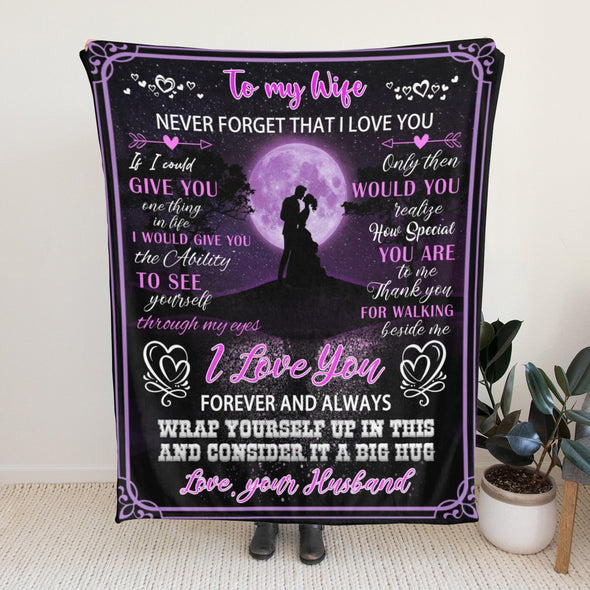 Wife Blanket, Throw Blanket Gifts for Birthday/Wedding/Anniversary/Christmas/Valentines