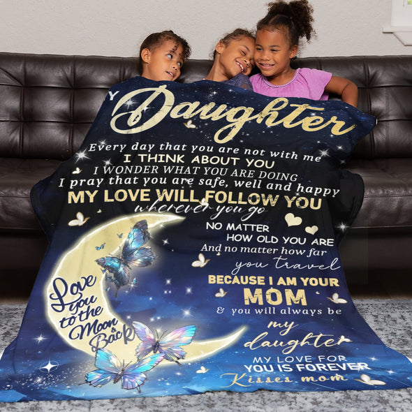 Daughter Blanket, Daughter Birthday Gift, Throw Blanket from Mom Dad, Graduation Christmas Wedding Mothers Day Gifts