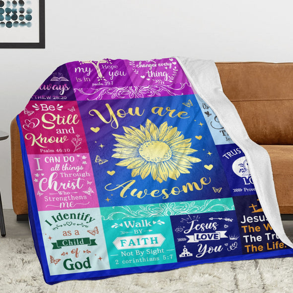 Christian Gifts for Women Blankets, I Am a Child of God Blankets, Inspirational Religious Birthday Gifts, Catholic Spiritual Gifts for Women