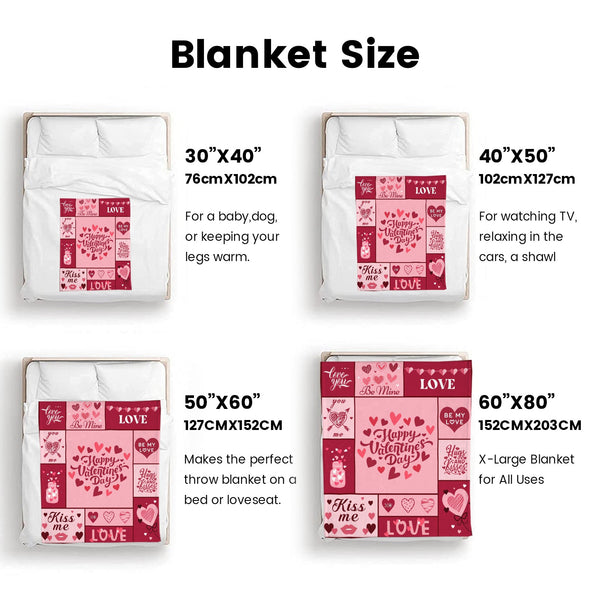 Valentine's Day Blanket Wedding Throw Couple Gifts for Men Women Boyfriend Girlfriend Husband Wife