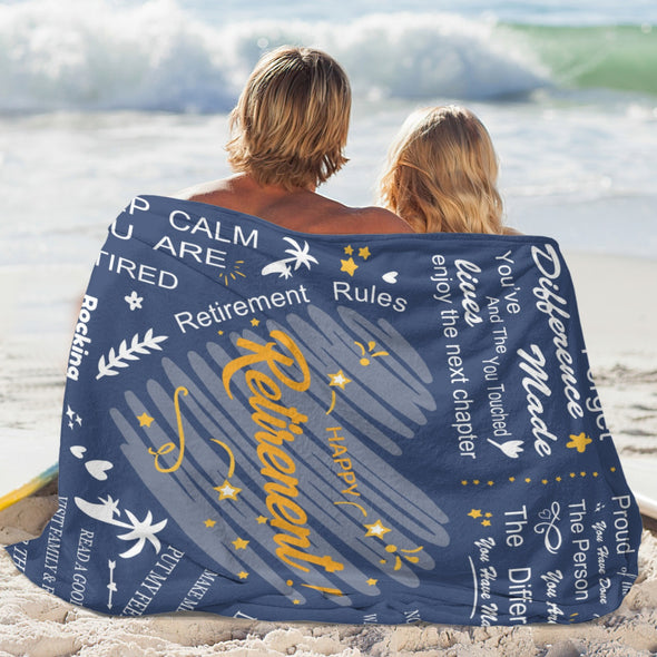 Retirement Blanket Gifts for Women/Men, Funny Farewell Throw Blanket for Going Away Gift, Coworker Leaving Gift