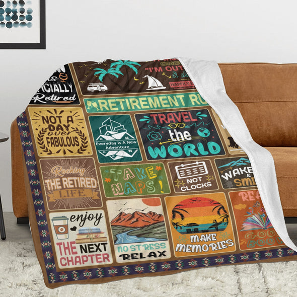 Retirement Blanket Gifts for Women/Men, Funny Farewell Throw Blanket for Going Away Gift, Coworker Leaving Gift