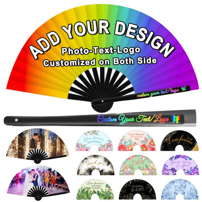 Custom Popping Fans for Line Dancing Personalized Decorative Folding Fans Customized with Pictures Text for Home