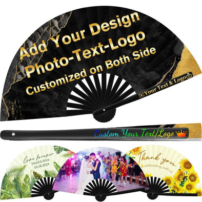 Custom Popping Fans for Line Dancing Personalized Decorative Folding Fans Customized with Pictures Text for Home