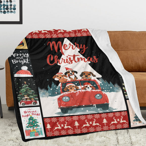 Christmas Blanket, Xmas Gift, Holiday Theme Red Throw for Couch and Bed Home Decor for Mom Women Girls Wife