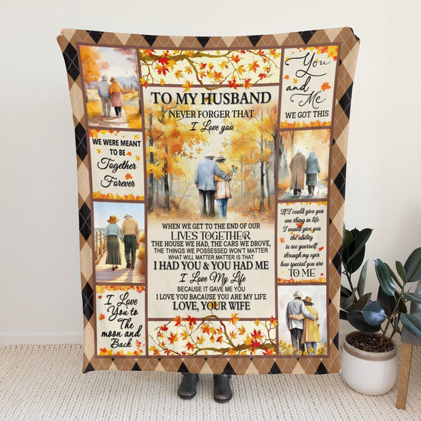 Husband Gifts Blanket, Anniversary Couple Gifts for Him, Throw Blanket for Boyfriend Christmas, Valentine, Birthday, Wedding Gifts