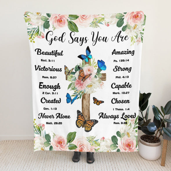 Christian Gifts for Women Blankets, I Am a Child of God Blankets, Inspirational Religious Birthday Gifts, Catholic Spiritual Gifts for Women