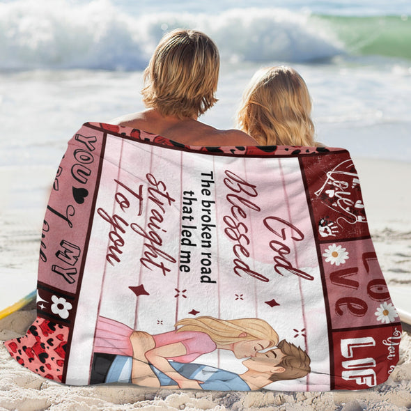 Valentine's Day Blanket Wedding Throw Couple Gifts for Men Women Boyfriend Girlfriend Husband Wife