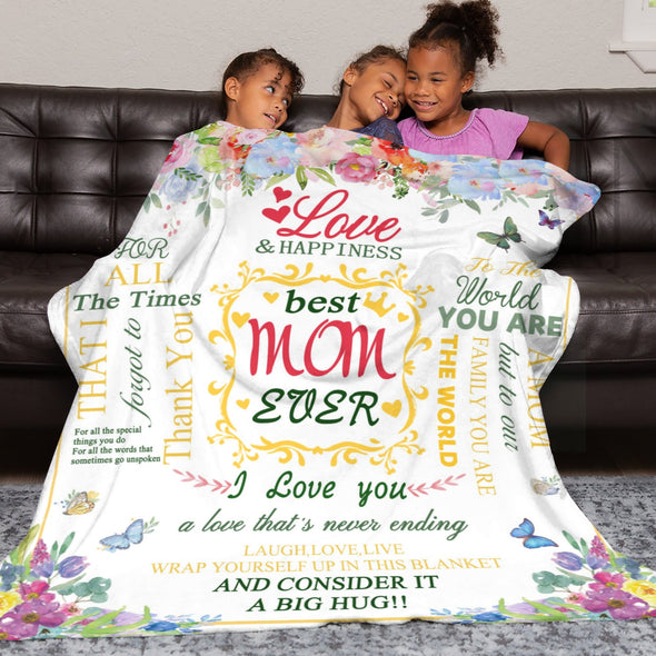 Mom Blanket Gifts for Mother's Day Christmas Birthday Throw from Daughter Son