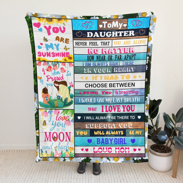 Daughter Blanket, Daughter Birthday Gift, Throw Blanket from Mom Dad, Graduation Christmas Wedding Mothers Day Gifts