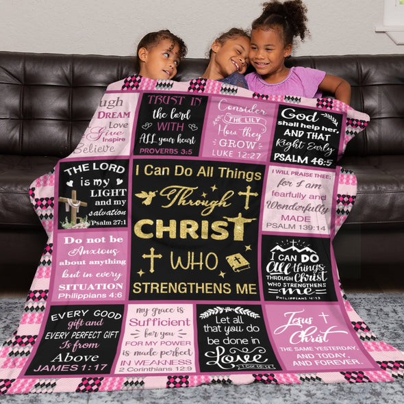 Christian Gifts for Women Blankets, I Am a Child of God Blankets, Inspirational Religious Birthday Gifts, Catholic Spiritual Gifts for Women