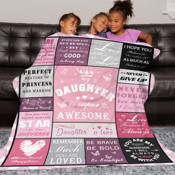 Daughter Blanket, Daughter Birthday Gift, Throw Blanket from Mom Dad, Graduation Christmas Wedding Mothers Day Gifts