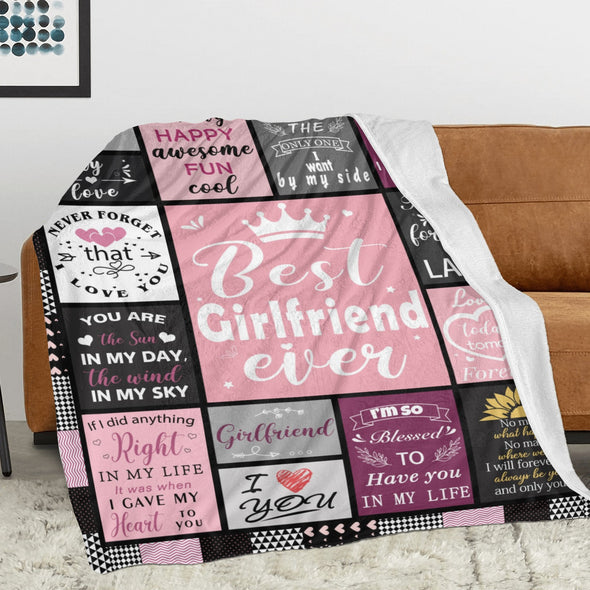 Gifts for Girlfriend Blanket, Girlfriend Birthday Gifts, Christmas Valentines Anniversary Throw Blanket for Her Women