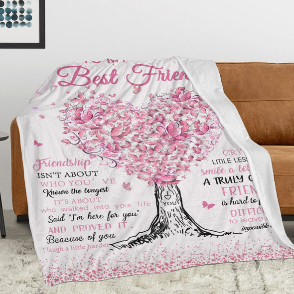 Bestie Blanket, Best Friend Birthday Gifts, Sister Throw Blanket Graduation Gifts Ideas for Women, Friendship Unique Gifts