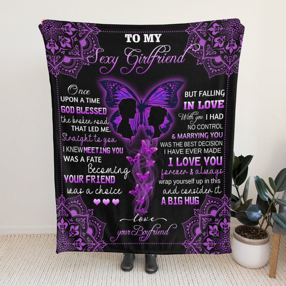 Gifts for Girlfriend Blanket, Girlfriend Birthday Gifts, Christmas Valentines Anniversary Throw Blanket for Her Women