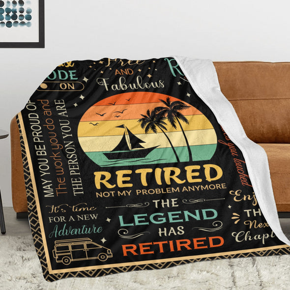 Retirement Blanket Gifts for Women/Men, Funny Farewell Throw Blanket for Going Away Gift, Coworker Leaving Gift