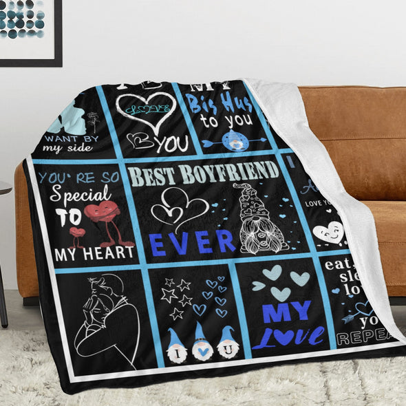 Gifts for Men Boyfriend, Valentine's Anniversary Christmas Birthday I Love You Throw Blanket for Him